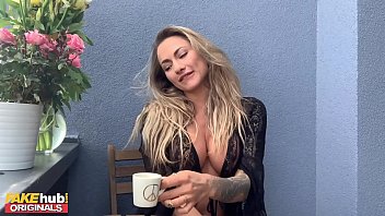 FAKEhub Stunning Blonde Michaela Isizzu Masturbates On Her Balcony