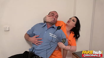 FAKEhub   Prison Heat As Horny BBW Jailbird With Huge Tits And Tight Plump Pussy And Her Skinny Brunette Teen Friend Seduce The Officer On Duty For Orgasms And Cum In Fun Threesome With UK Tattoo Babe Harmony Reigns And Young Euro Hottie Darcia Lee