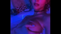 Girl In Bath Tub Flashes Big Fake Tits And Ass