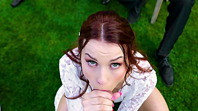 Bride Beauty Fucked By Her Hubby In Front Of Her Dad